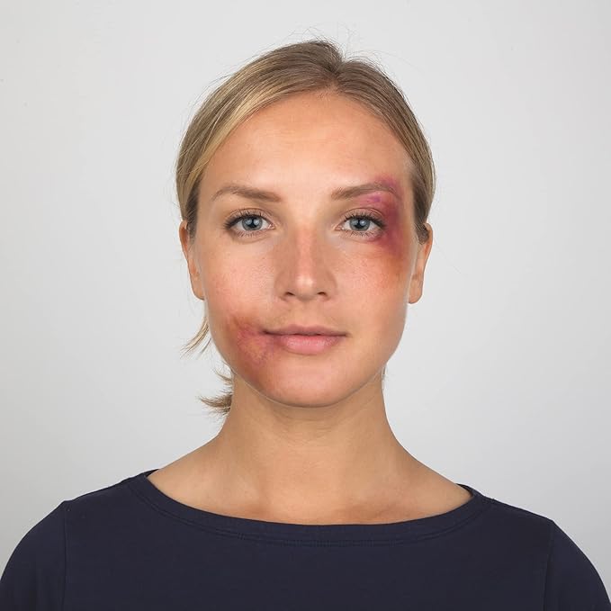 Starter Effects Kit, 6-Color Bruise Wheel, Scar Wax, and Scab Blood Paste, Professional SFX Makeup Set With Applicators-Velvo Beauty