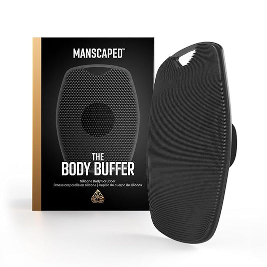 MANSCAPED® The Body Buffer Premium Silicone Scrubber for Nourishing, Cleaning & Exfoliating Your Skin - Lather Boosting Bristles with Ergonomic No-Slip Handle, Long-Lasting & Easy to Clean (1-Pack)-Velvo Beauty