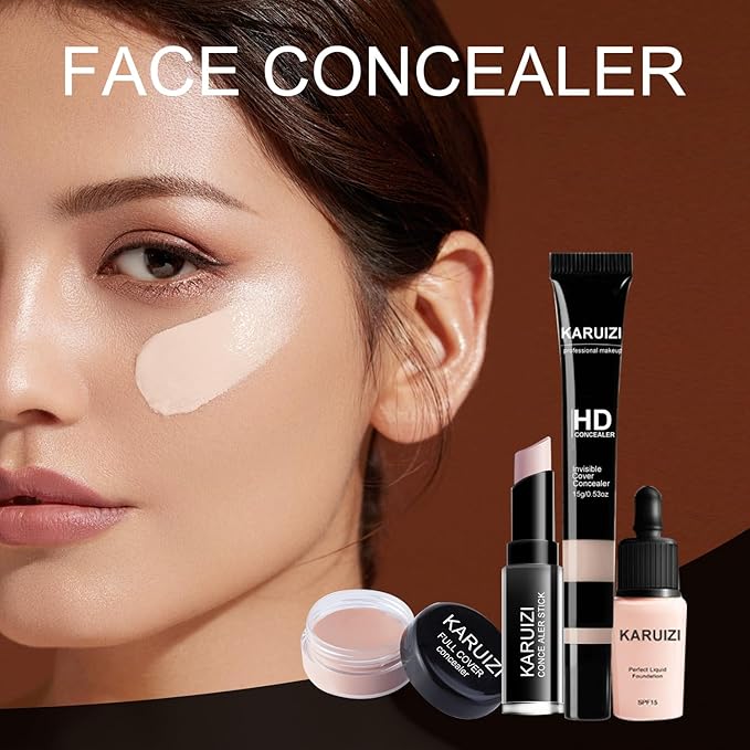 Makeup Kit All-in-one Makeup Gift Set for Women Full Kit, Eyeshadow Palette, Lip Gloss Set, Lipstick, Blush, Foundation, Concealer, Mascara, Eyebrow Pencil,Include Brush Set(KIT019)-Velvo Beauty