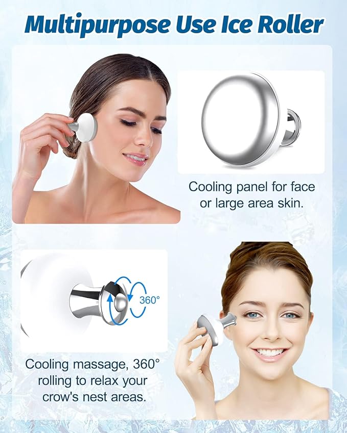 2 Pack Ice Roller for Face and Eyes, Facial Roller Device for Women, Ice Wand for Different Skin-Velvo Beauty
