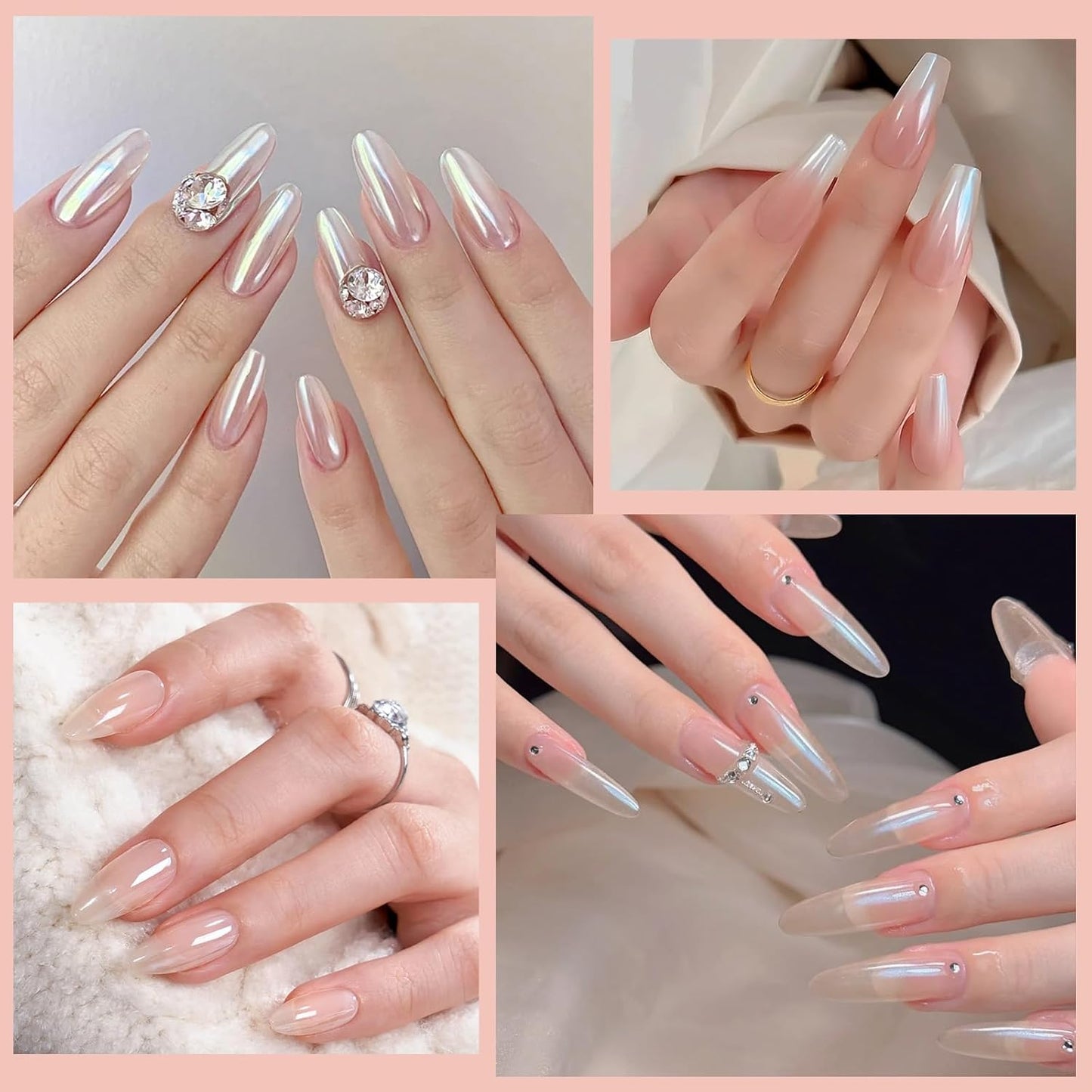 Artdone 16 Colors Chrome Nail Powder, Iridescent Aurora Chameleon Powder Metallic Mirror Effect Pigment Pearlescent Mermaid Pigment Pearl Glitter Dust Kit, Nail Art Decoration, Resin Craft-Velvo Beauty