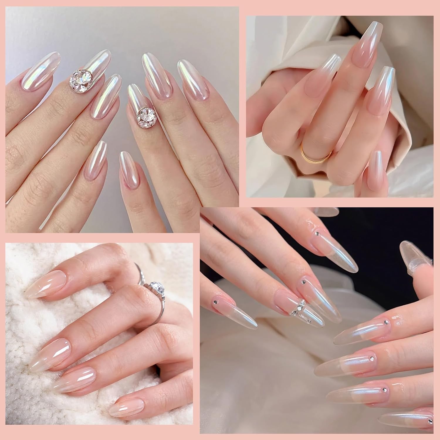 Artdone 16 Colors Chrome Nail Powder, Iridescent Aurora Chameleon Powder Metallic Mirror Effect Pigment Pearlescent Mermaid Pigment Pearl Glitter Dust Kit, Nail Art Decoration, Resin Craft-Velvo Beauty