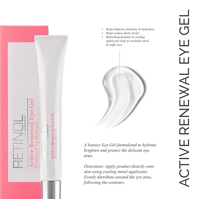 Retinol Active Renewal Eye Gel│ Under Eye Treatment For Dark Circles and Puffiness │ For All Skin Types-Velvo Beauty