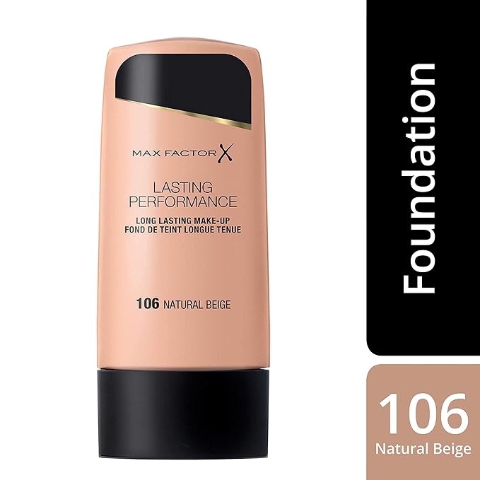 Max Factor, Long Lasting Performance No.106, Natural Beige, Foundation, 1.1 Ounce-Velvo Beauty