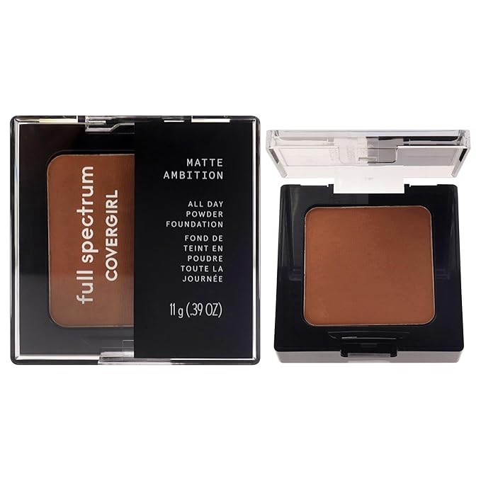 COVERGIRL Matte Ambition, All Day Powder Foundation, Deep Cool 2, 0.38 Ounce-Velvo Beauty