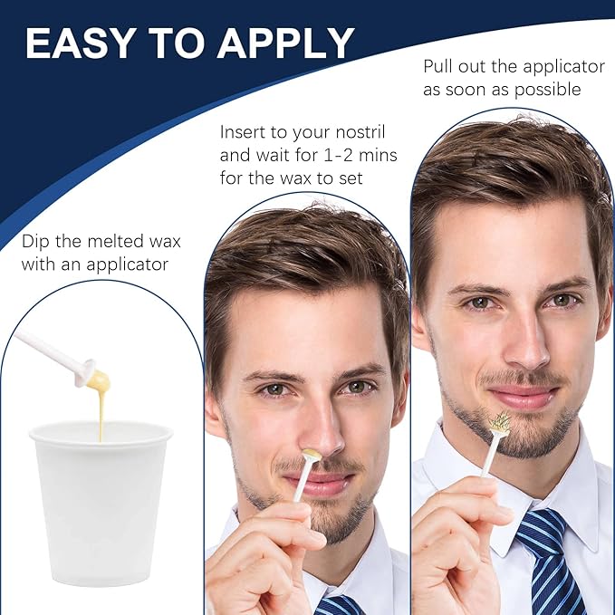 Rolybag Nose Wax Sticks Applicators, 200 Pcs Plastic Wax Rod Wand for Nostril Cleaning and Nose Hair Removal-Velvo Beauty