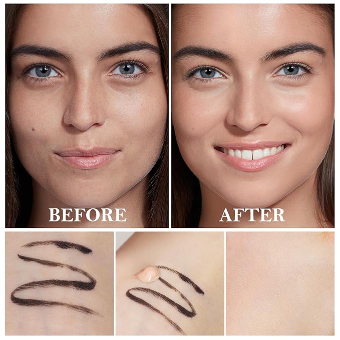 2pcs Liquid Concealer Set with Brush,Full Cover,Concealer Wand with Matte Finish,Corrects，Covers，Long Wear Up to 24hr-Velvo Beauty