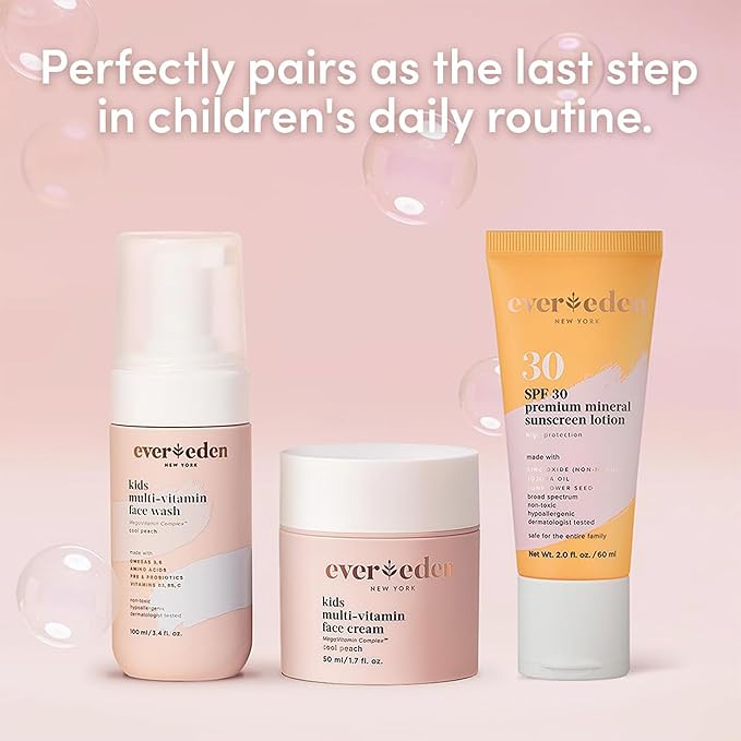 Evereden Premium Mineral Sunscreen SPF 30: Baby-Safe Whole-Family Mineral Sunblock Kids Love - Non-Nano Kids Sunscreen for Year-Round UVA & UVB Protection -Safe & Reef-Friendly - FSA Eligible-Velvo Beauty