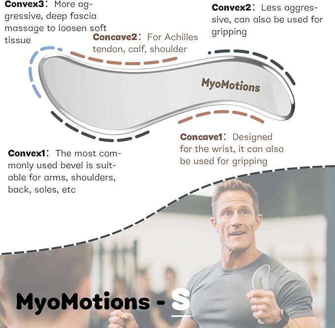 3-Piece Muscle Scraper Tool Set for IASTM Therapy - Stainless Steel Gua Sha Tool for Myofascial Release and Deep Tissue Massage Tool Set-Velvo Beauty