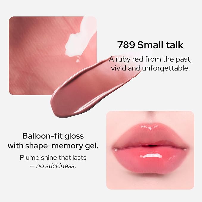Unseen Balloon Tint, 9 Colors Set for All Skin Types. Buildable Color, Long Lasting Glossy Lip Stains, Lightweight Lip Gloss Make up (789 Small talk, 0.11 Ounce (Pack of 1))-Velvo Beauty