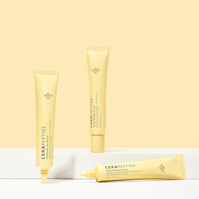 [So'natural Powder4room] Cera Peptide Eye Serum, 1 fl oz (30ml) | Eye Serum | Eye Cream | Korean Eye Cream | Korean Eye Serum | Peptide Serum | Under Eye Serum-Velvo Beauty