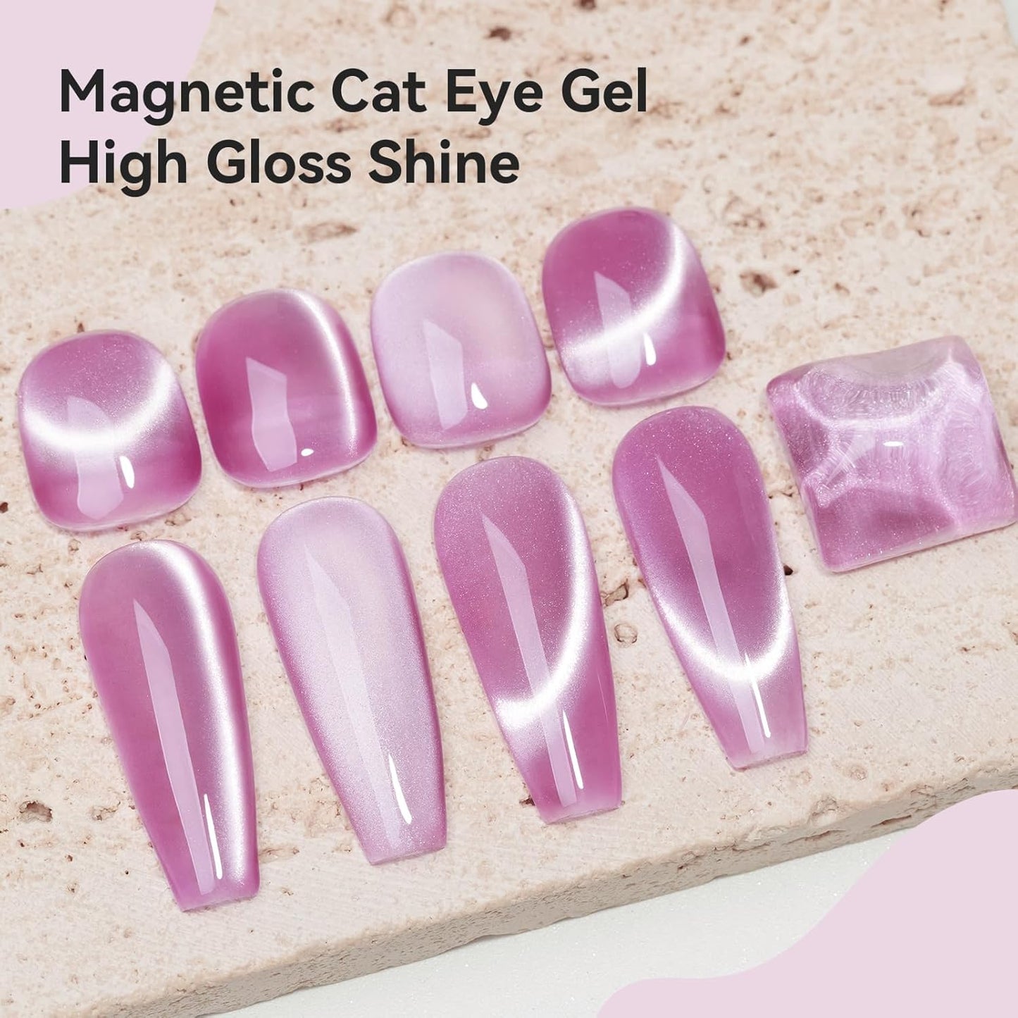 Cat Eye Gel Polish Moonlight 12ML, Magnetic Cateye Shiny Holographic Nail Polish for Nail Art 1PCS-Velvo Beauty