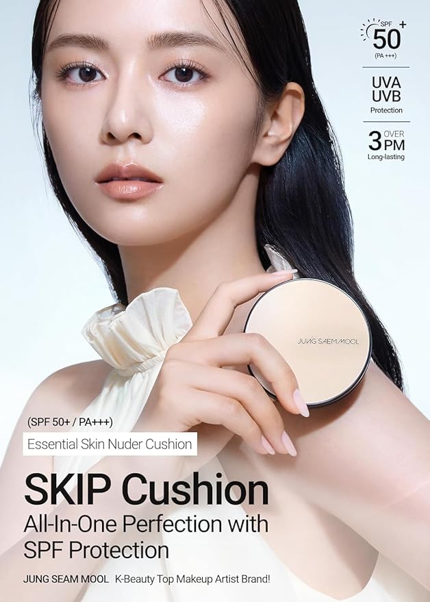 [JUNGSAEMMOOL OFFICIAL] Essential Skin Nuder Cushion (06 Pink Light) | Refill Not Included | Natural Finish | SPF50 Broad Spectrum | Makeup Artist Brand | Cream Foundation-Velvo Beauty