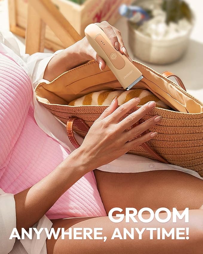 LADYSPOT™ Finishing Trimmers, Electric Shaver for Women, Hair Trimmer for Womens, Shaving & Grooming Sets Kit with 3 Guard and Replaceable Ceramic Blade Heads, Waterproof Wet/Dry(Orange)-Velvo Beauty