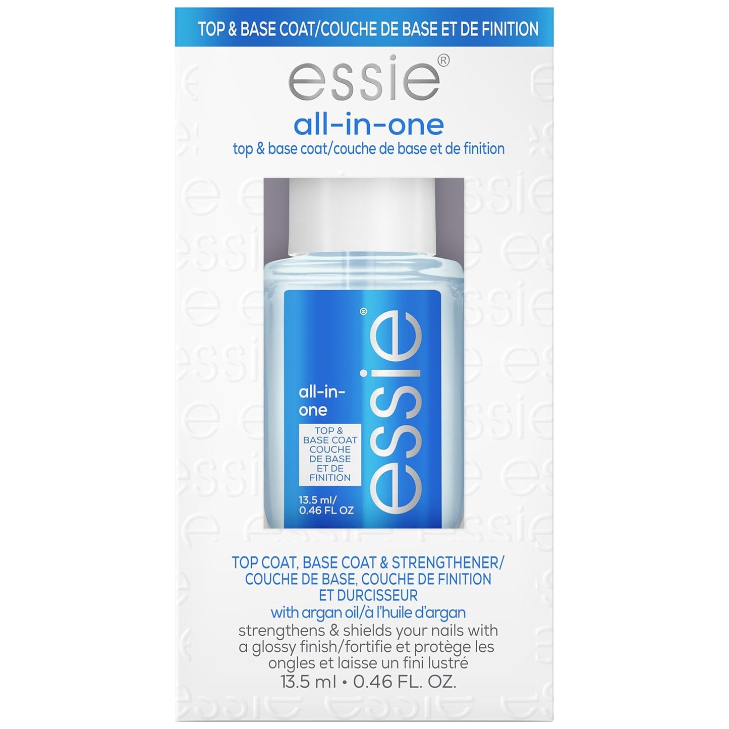 essie All-In-One Base Coat + Top Coat + Strengthener Nail Polish, 0.46 Ounces (Packaging May Vary)-Velvo Beauty