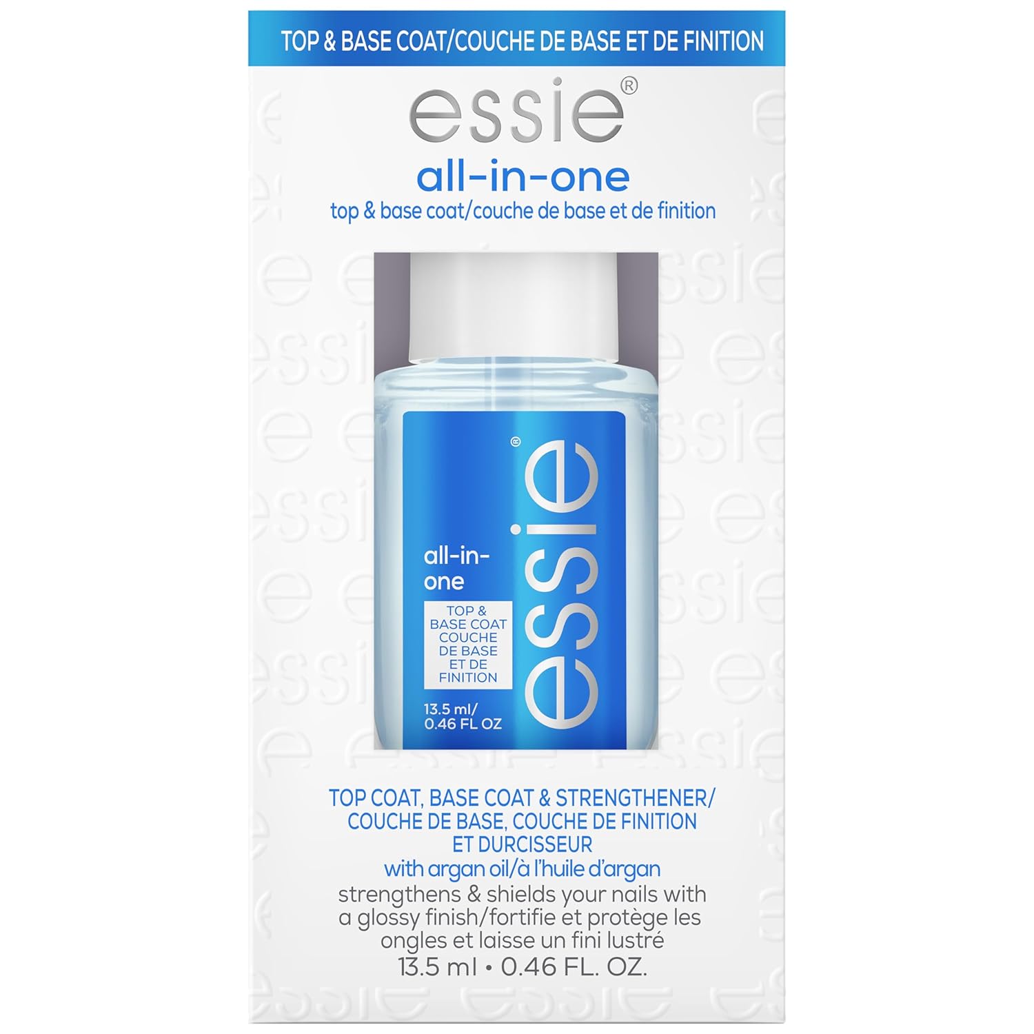essie All-In-One Base Coat + Top Coat + Strengthener Nail Polish, 0.46 Ounces (Packaging May Vary)-Velvo Beauty