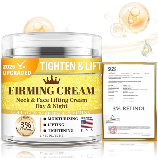 3% Retinol Cream Face Moisturizer, Anti Aging Neck Firming Cream with Collagen, Day & Night Face Cream with Hyaluronic Acid, Lifting & Tightening Wrinkle for Women & Men (1.51 Fl Oz (Pack of 1))-Velvo Beauty