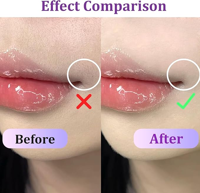 Facial Hair Removal for Women, Painless Womens Epilator Hair Remover with Waterproof USB Rechargeable, Cordless Electric Razor/Shaver for Bikini,Upper Lip,Arm,Legs,Peach Fuzz (Purple)-Velvo Beauty