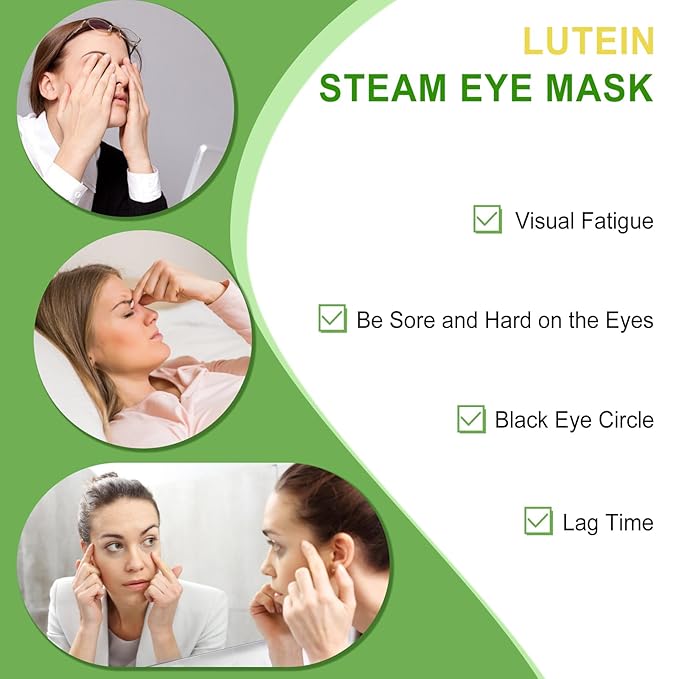 10PCS Steam Eye Mask, Relieve Eye Fatigue, Can be Used for Eye Relaxation, Jet Lag or Insomnia, Disposable Heated Steam Eye Mask, Rich in Nutrients Heated to Promote Absorption (Fragrance-Free)-Velvo Beauty