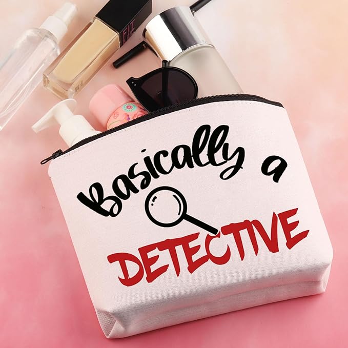 BDPWSS Basically A Detective Makeup Bag True Crime Gift True Crime Junkie Gift True Crime Lovers Gift True Crime Podcast Gift (basically detective)-Velvo Beauty