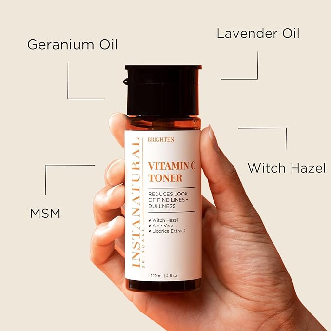 InstaNatural Skin Care Set, Vitamin C Face Wash, Toner, Serum and Moisturizer , Hydrating, Anti Aging and Brightening-Velvo Beauty