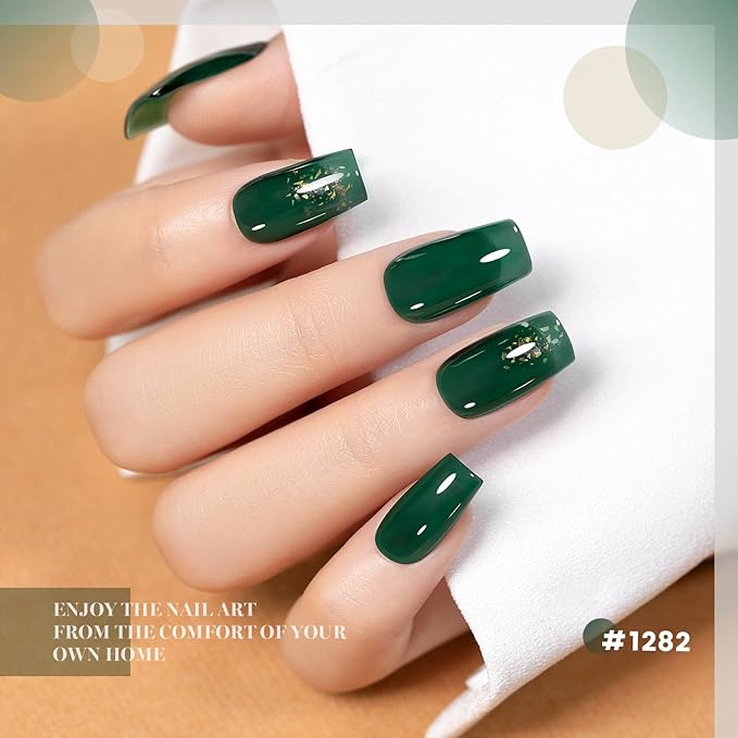 RARJSM Jelly Stained Glass Gel Nail Polish Set 6pcs Clear Amber Yellow Cherry Red Orange Olive Green Crystal Transparent Series Sheer Gel Varnish Curing Requires Soak off Home Salon French Manicure-Velvo Beauty