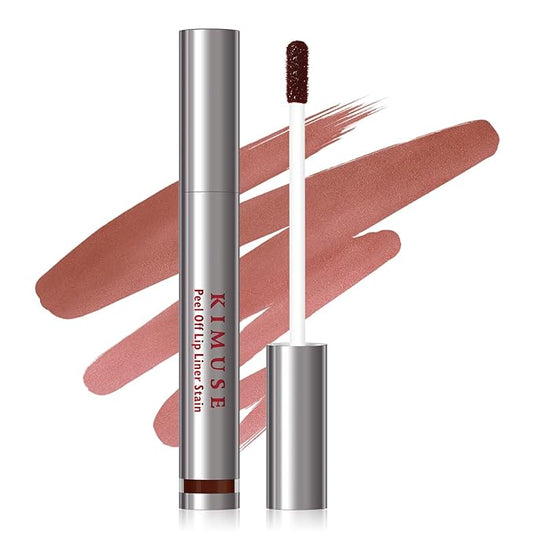 KIMUSE Peel Off Lip Liner Stain, Long Lasting Lip Tint Stain Peel Off, Waterproof, Transfer-Proof, Highly Pigmented Color Peel Off Lip Stain Liner, Matte Finish-Velvo Beauty
