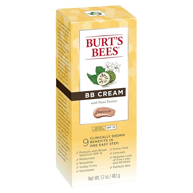 Burt's Bees BB Cream with SPF 15, Medium, 1.7 Oz (Package May Vary)-Velvo Beauty