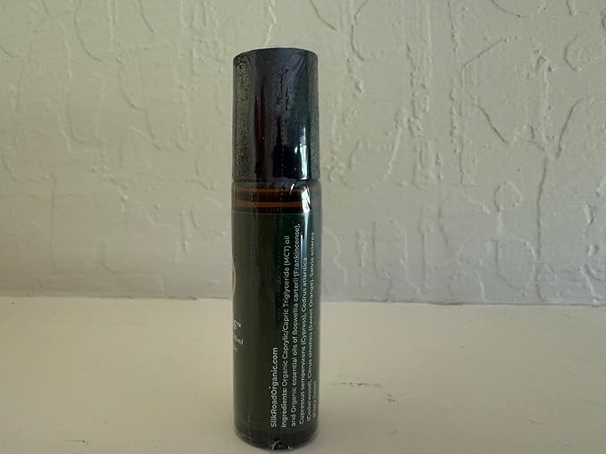 Silk Road Organic Wellness Essential Oil Vitality Blend Roll On - 100% Pure USDA Certified Frankincense, Cypress, Cedarwood, Clary Sage, Orange - Thrive Naturally, 10 ml Roller-Velvo Beauty