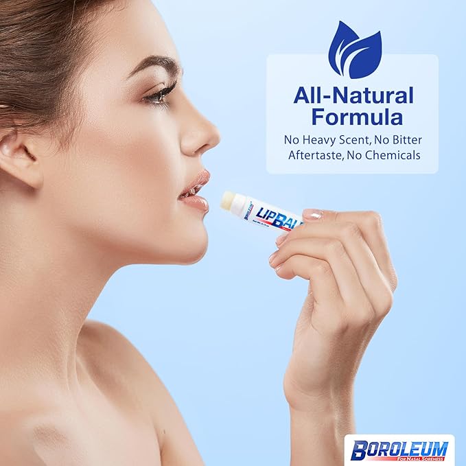 Natural Lip Balm by Boroleum | Best Chapped Lip Moisturizer for Dry Cracked Lips | All Natural Ingredients for Men Women and Kids | 4.25 gr. Tubes, 2 Lip Balms Per Pack-Velvo Beauty