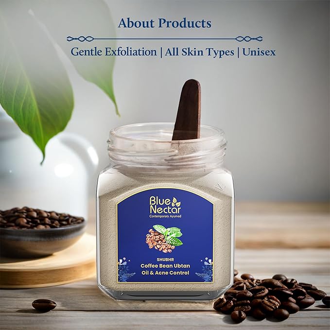 Blue Nectar Coffee Bean Natural Cleanser, 3-in-1 Cleanser, Face Scrub & Face Pack for Skin Repairing & De tan Removal, 100% Natural with Multani Mitti Powder (3.52 Oz11 Herbs)-Velvo Beauty