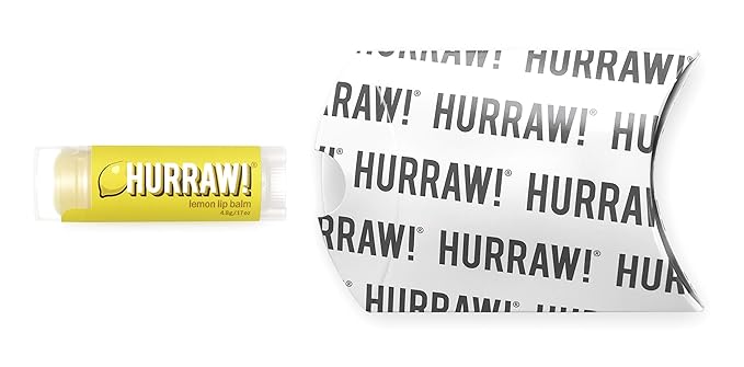 Hurraw! Lemon Lip Balm: Organic, Certified Vegan, Cruelty and Gluten Free. Non-GMO, 100% Natural Ingredients. Bee, Shea, Soy and Palm Free. Made in USA-Velvo Beauty