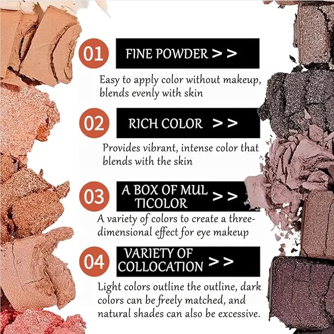 BestLand 12 Colors Makeup Smoky Eyeshadow Palette Natural Nude Matte Shimmer Glitter Pigment Eye Shadow Pallete Set Black Eye Shadow Halloween Make Up for Women (Color E Smokey)-Velvo Beauty