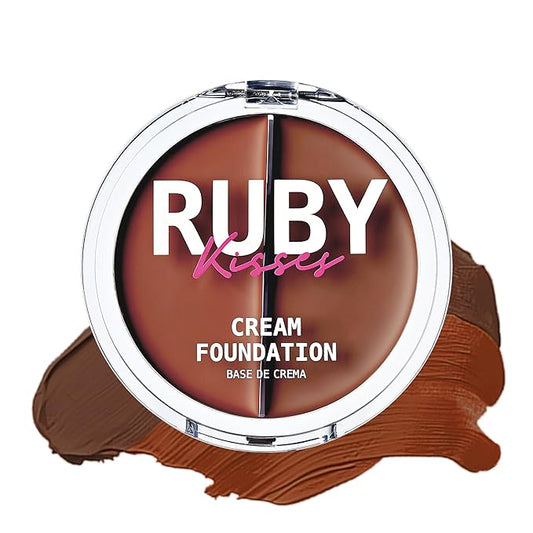 Ruby Kisses 3D Face Creator Cream Foundation & Concealer, 12 Hours Long Lasting, Medium to Full Coverage, Non-Greasy, Ideal for Makeup & Contour Palette (Level 13)-Velvo Beauty