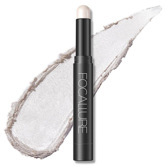 FOCALLURE Shimmer and Matte Cream Eyeshadow Stick,Smooth Brilliant Eye Brightener Pencil for Women,Long Lasting Waterproof Eye Shadow and Liners Makeup,FROST-Velvo Beauty