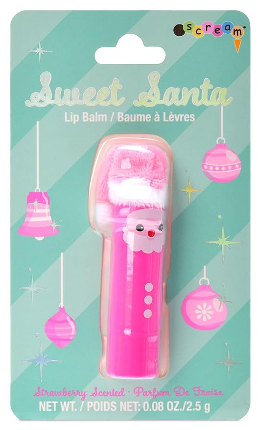 iscream Sweet Santa Strawberry Scented Holiday Lip Balm-Velvo Beauty