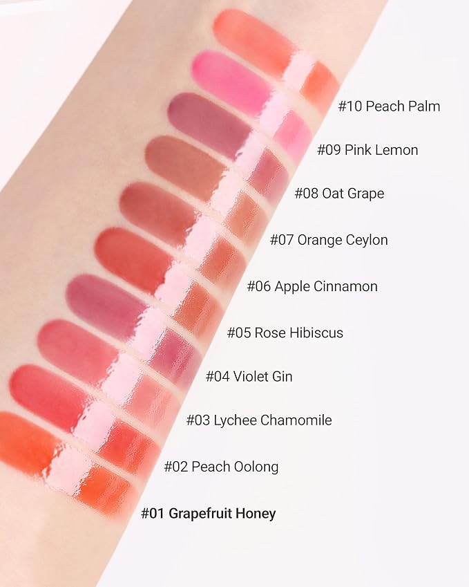 THESAEM Saemmy's Ade Shot Tint - Korean Lip Titnt, Water Gel Lip Stain with Plump Glowy Moisturizing Finish, Buildable Radiant Gloss, Long-Lasting Comfort, 0.1 fl.oz. (01 Grapefruit honey)-Velvo Beauty