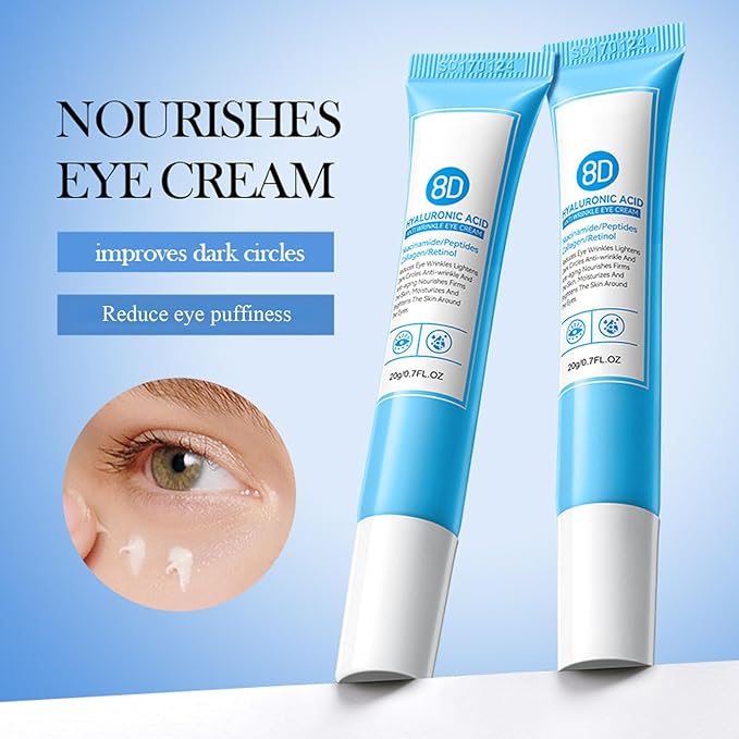 8D Hyaluronic Acid Face Care Set, Hydrating Skin Care Set Moisturize Skin, Smooth Fine Lines, Improves Skin Elasticity, Anti-Aging Skin Care Set with Cleanser,Eye Cream,Face Cream,Serum,Mask-Velvo Beauty