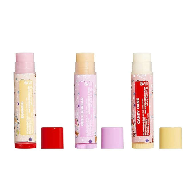 Lip Smacker Holiday Christmas 3 pcs Flavored Lip Balm Tin Original & Best (Pack of 2)-Velvo Beauty