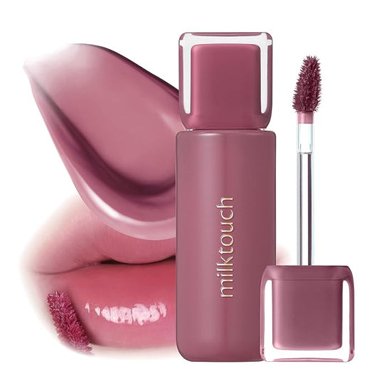MILKTOUCH Jelly Fit Lip Tint (09 Pine Mauve) with Cooling Plumping Effect and Water-Based Non-Sticky Texture | Long Lasting Korean Beauty Lipstain Tinted Gloss Oil Brown K Makeup-Velvo Beauty