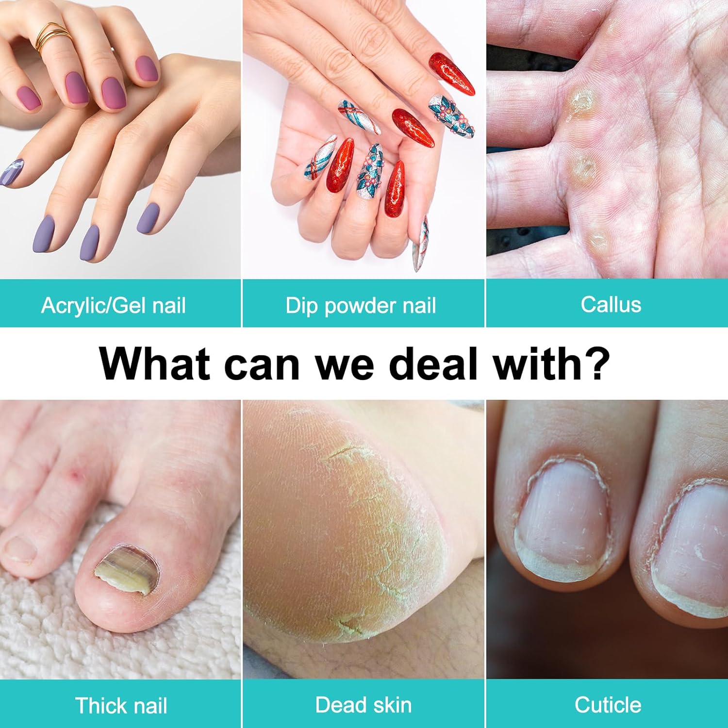 COSLUS Cordless Nail Drill Electric File: Professional for Acrylic Gel Dip Powder Nails Portable Nail Drill Machine Kit for Manicure Pedicure Nail Set with Everything Rechargeable Lightweight Blue-Velvo Beauty