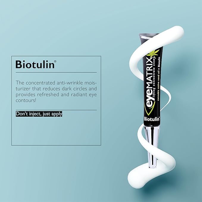 Biotulin - EyeMatrix 0.5 oz - Anti-wrinkle moisturizing cream with concentrated Spilanthol and Hyaluronic Acid - Smoothed eye contours, refreshed look, and reduced dark circles-Velvo Beauty