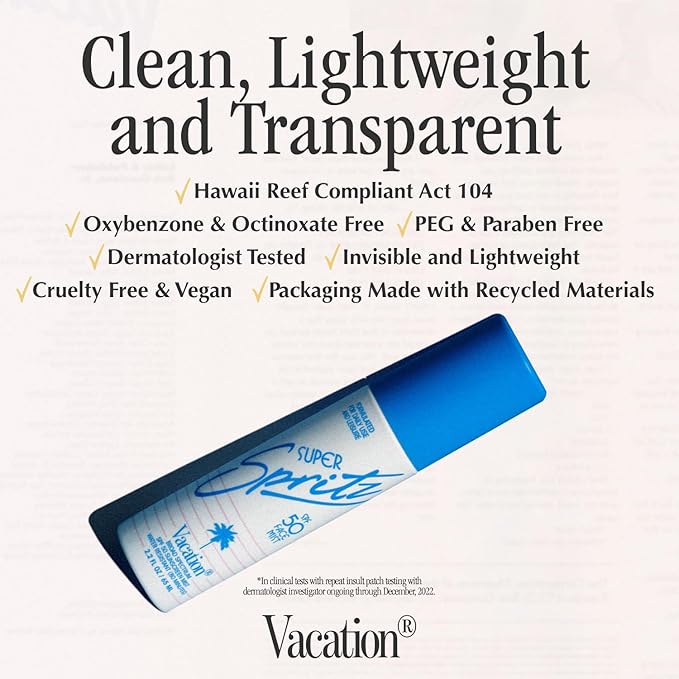 Vacation Super Spritz SPF 50 Face Mist & Air Freshener Bundle, Daily Face Sunscreen Spray, Clean & Lightweight Feel, Water-Resistant, Non-Comedogenic, Vegan, Travel Size, 2.2 Fl. Oz.-Velvo Beauty