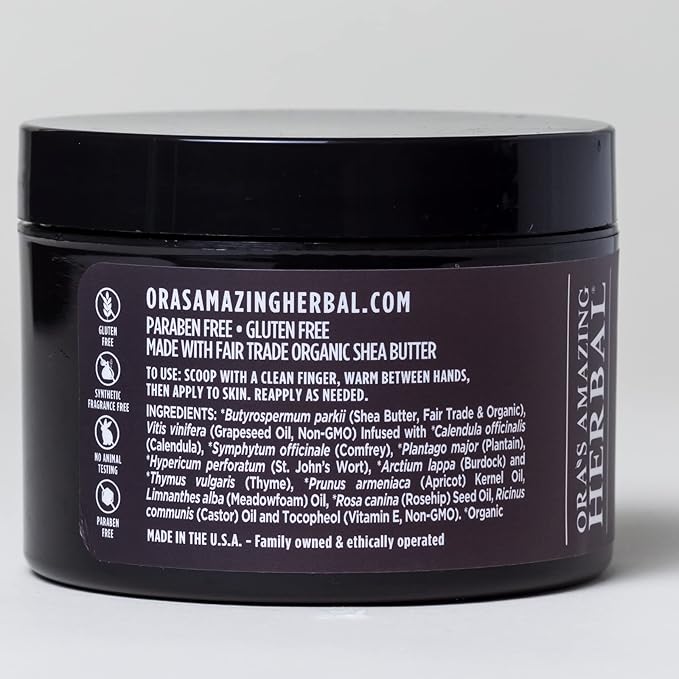 Ora's Amazing Herbal, Eczema Treatment, Touchy Skin Salve, Ultra Healing Body Butter, Organic Calendula for Skin, Herbal Salves, Unscented Skin Care-Velvo Beauty