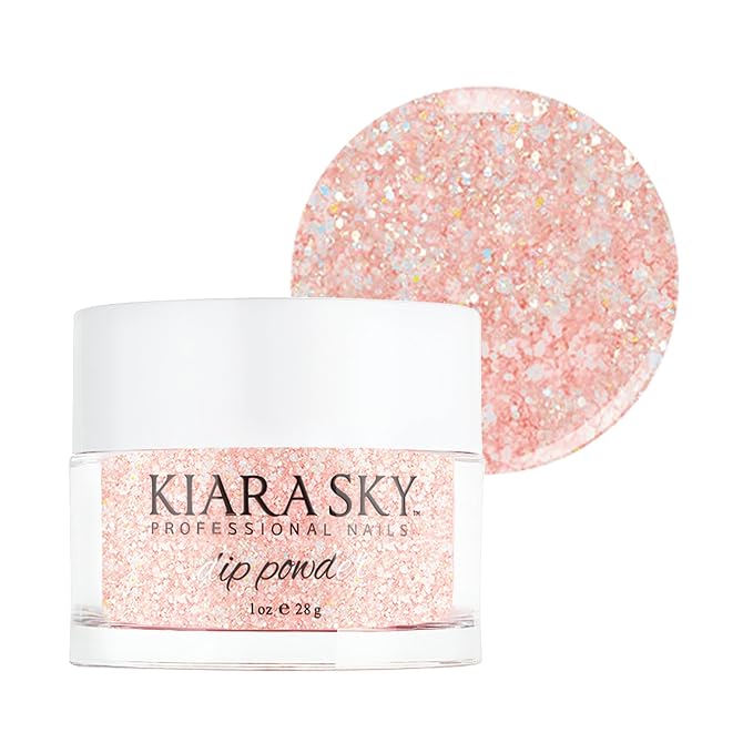 Kiara Sky Long Lasting Nail Dip Powder Pink Tones 1 oz, Pinking Of Sparkle-Velvo Beauty