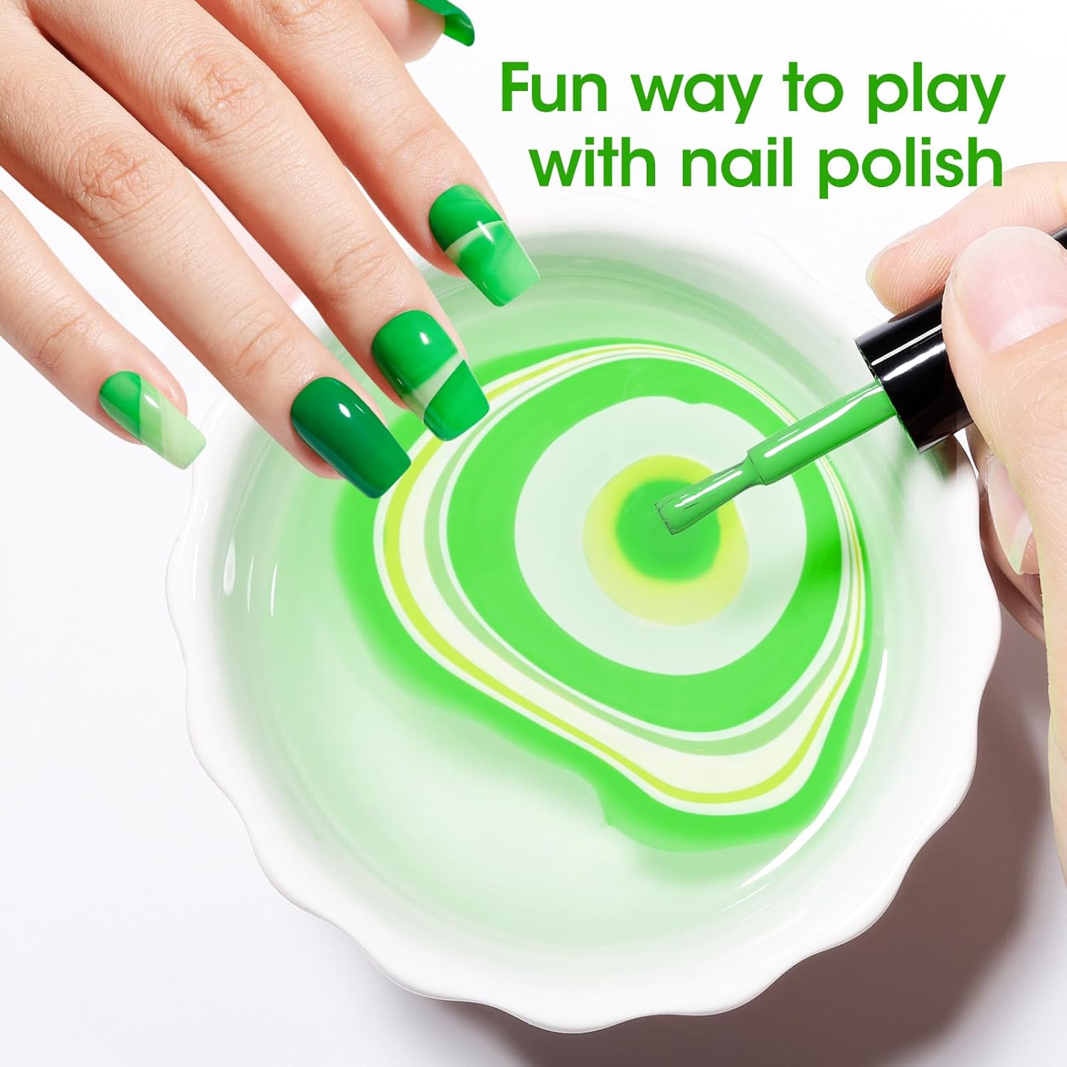 GELLEN Green Regular Nail Polish Non Gel, Fast Air Drying Full Size Green Nail Polish No UV Light Needed Spring Summer Dark Light Grass Forest Jungle 6 Colors Set for Women Manicure St. Patrick's Day-Velvo Beauty