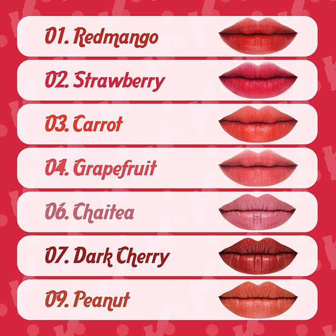 THESAEM Saemmul Mousse Candy Tint #2 Strawberry Mousse - High Pigment Matte Finish Long Lasting Lip Stain with Honey Extracts to Hydrate Lips - Weightless & Smudge-Proof, 0.3 fl.oz.-Velvo Beauty