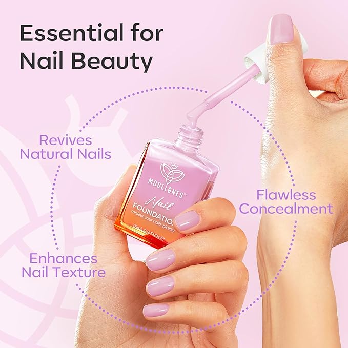 modelones Nail Strengthener Jelly Purple Nail Repair for Damaged Nails Strengthening Polish 15ml Nail Growth and Strengthener Natural Concealer Foundation Nail Care Gifts for Women-Velvo Beauty