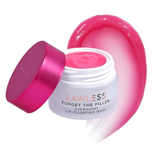 Lawless Women's Forget The Filler Overnight Lip Plumping, Juicy Watermelon, Pink, 0.28 Ounce (Pack of 1)-Velvo Beauty