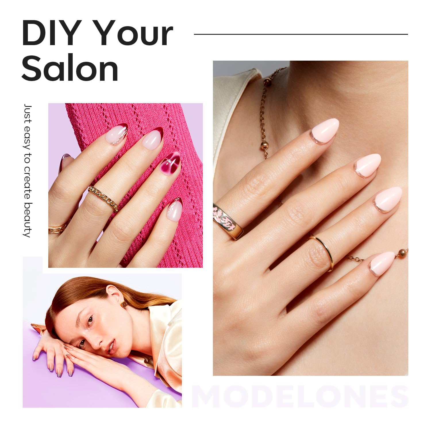 Modelones Extra Short Almond Fake Nail Tips - 510Pcs Gel Tips Pre-shaped Half Matte Full Cover Clear Acrylic Gel Kit False Press on Nails for Extension DIY Salon 15Sizes-Velvo Beauty